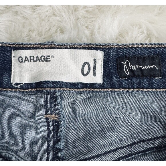 Garage Ultra High Rise Skinny Jeans 1 (24x27) Blue Stretch Denim Juniors - Picture 4 of 9